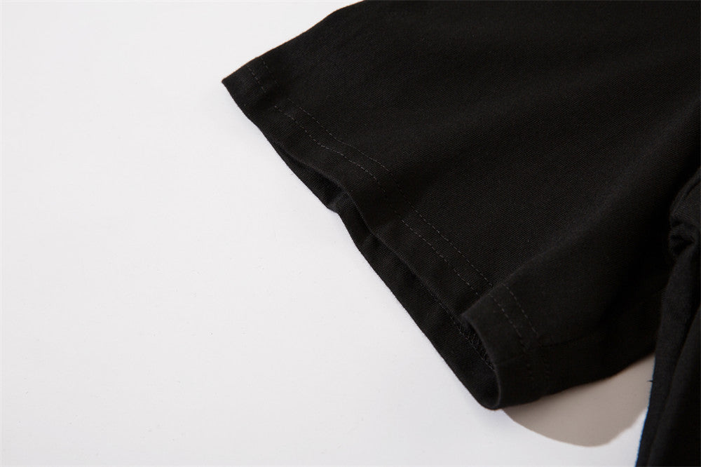 Illusory Blue-Ray Printed T-shirt For Men