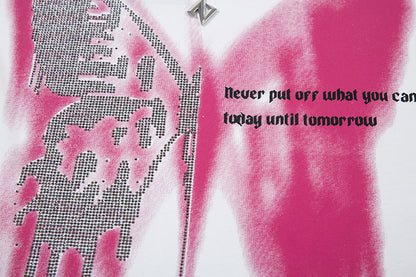 Butterfly Rhinestone Printed Necklace T-shirt For Men