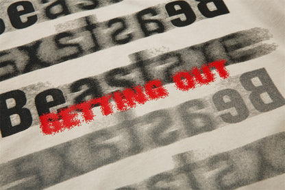 Street Fashion Printed Letter Cotton T-shirt For Men