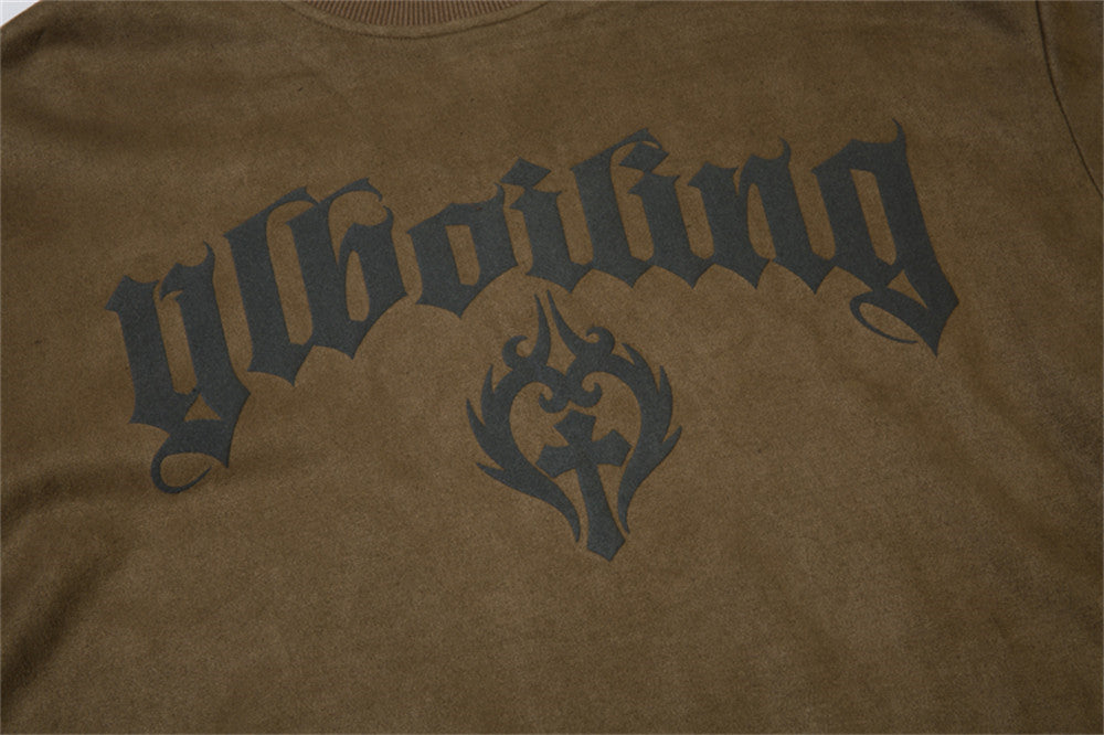 Cross Printed Long-sleeved T-shirt For Men