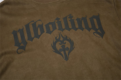 Cross Printed Long-sleeved T-shirt For Men