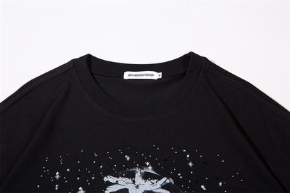 Mask Printed Short-sleeved T-shirt For Men