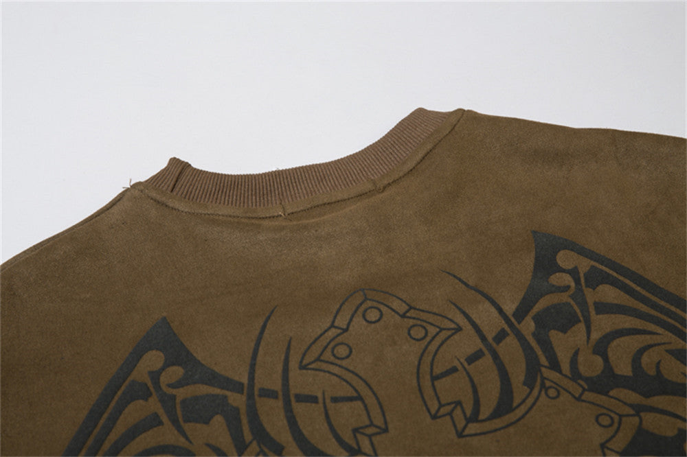 Cross Printed Long-sleeved T-shirt For Men