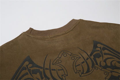 Cross Printed Long-sleeved T-shirt For Men