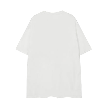 Embroidered Letter Loose T-shirt For Men