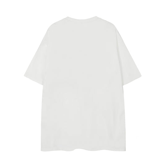 Embroidered Letter Loose T-shirt For Men