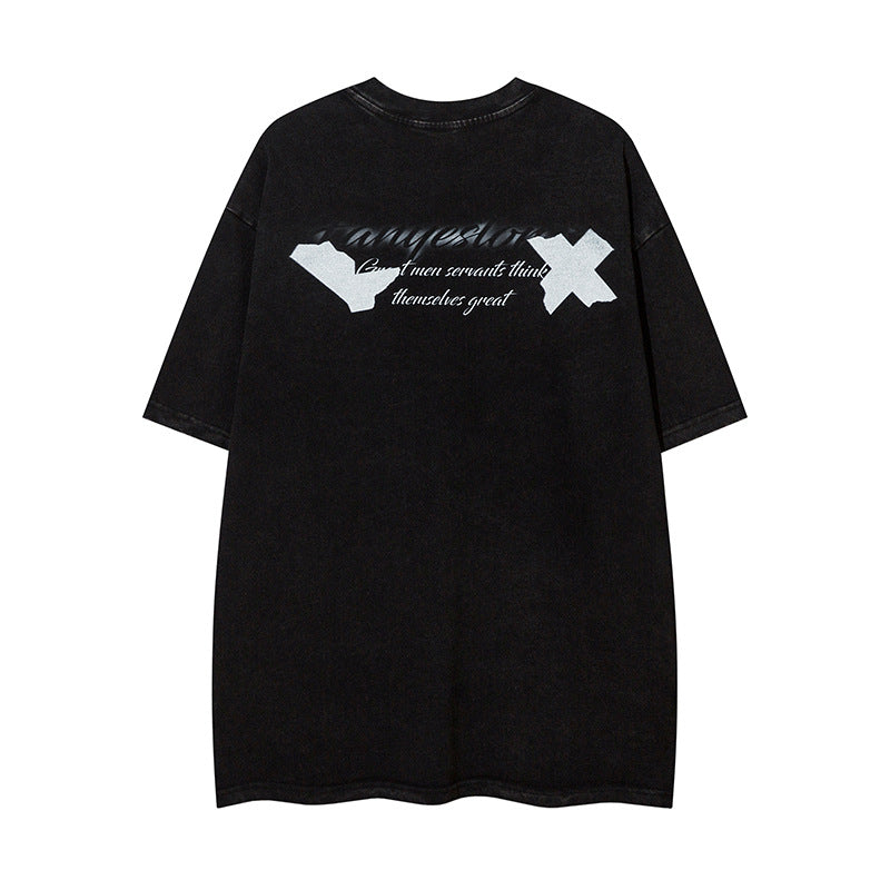 Depressed Cartoon Distressed T-shirt For Men