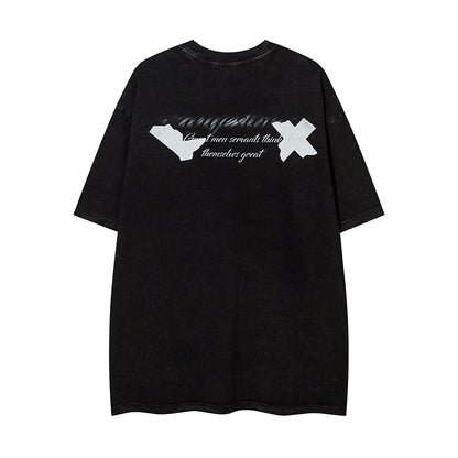 Depressed Cartoon Distressed T-shirt For Men