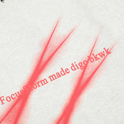 Scratch Printed Short-sleeved T-shirt For Men