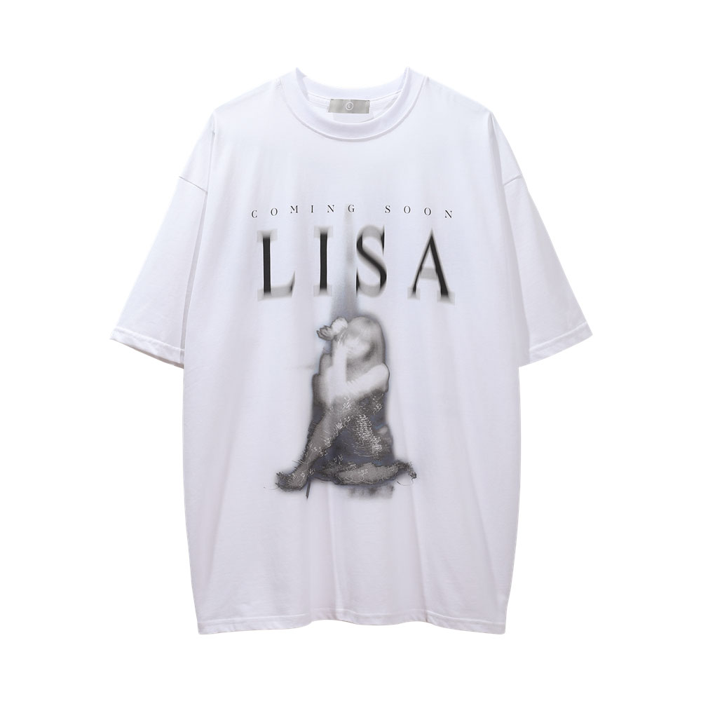 Abstract Character Printed Short-sleeved T-shirt For Men