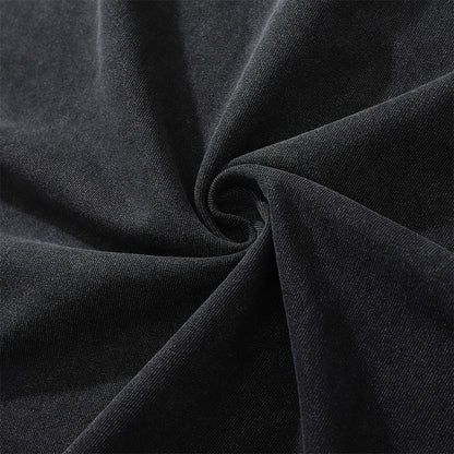 Printed Washed Distressed T-shirt For Men