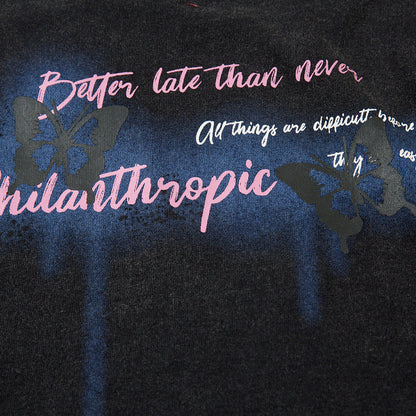 Graffiti Printing Lazy Short-sleeved T-shirt For Men