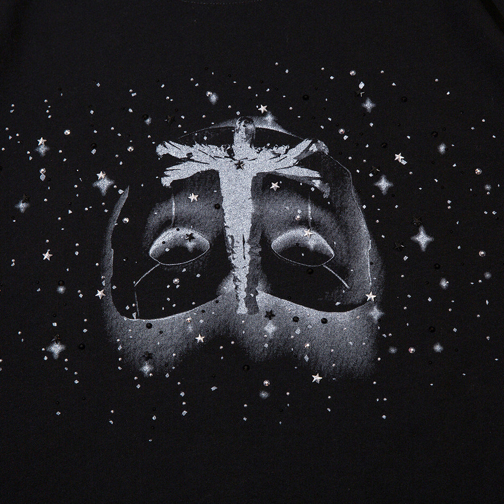 Mask Printed Short-sleeved T-shirt For Men