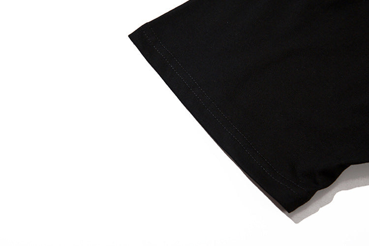 Letter Wave Print Short-sleeved T-shirt For Men