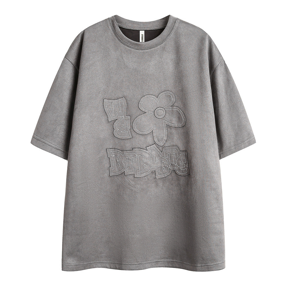 Fashion Embroidered Short-sleeved T-shirt For Men