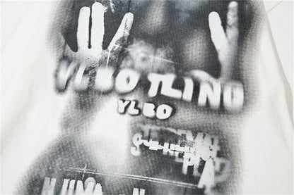 Abstract Pattern Printed T-shirt For Men