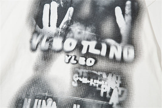 Abstract Pattern Printed T-shirt For Men