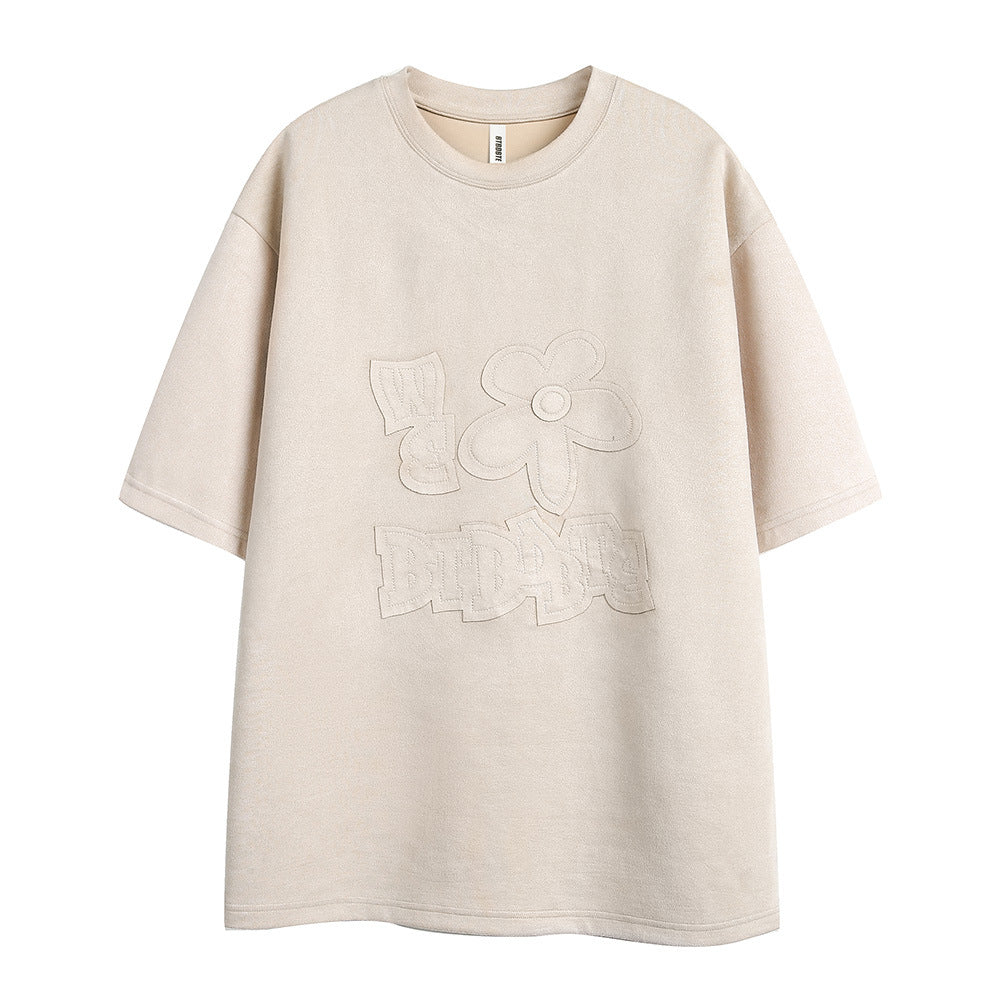 Fashion Embroidered Short-sleeved T-shirt For Men