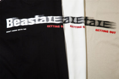 Street Fashion Printed Letter Cotton T-shirt For Men