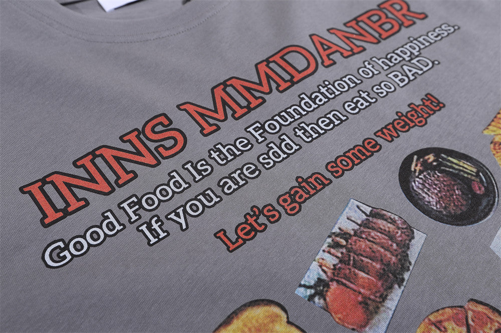 Food Barbecue Printed T-shirt For Men