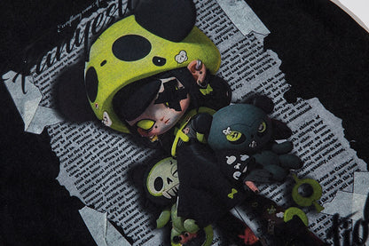 Depressed Cartoon Distressed T-shirt For Men