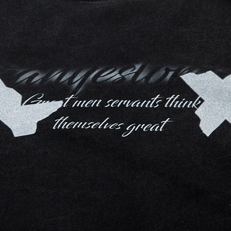 Depressed Cartoon Distressed T-shirt For Men