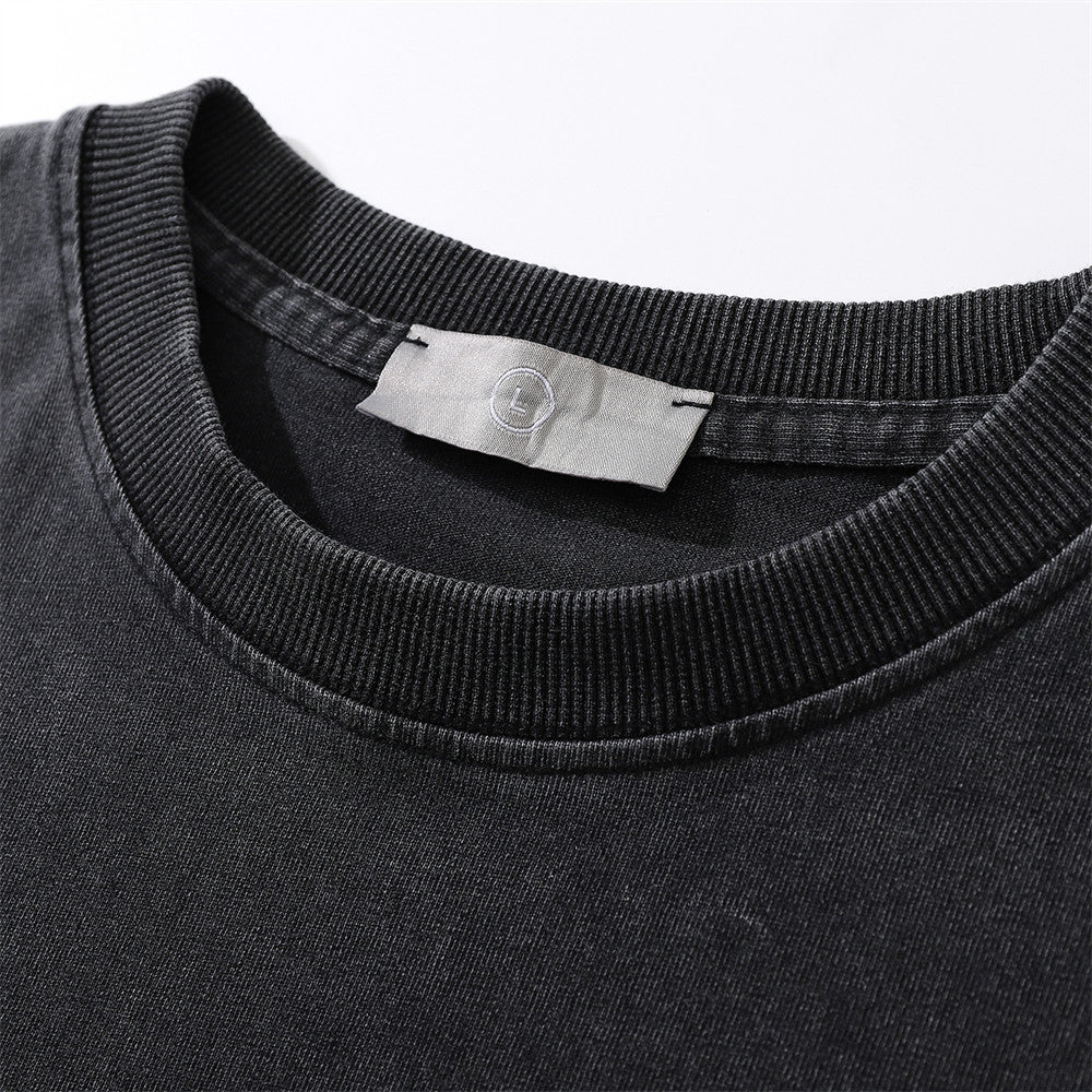 Distressed Round Neck T-shirt For Men