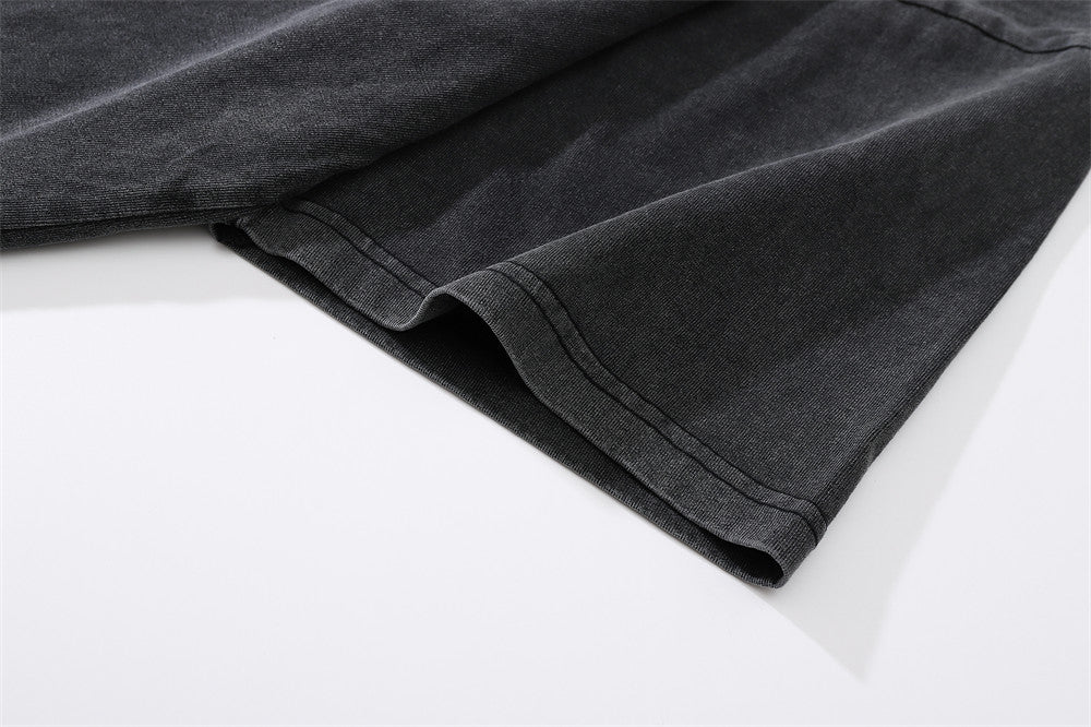 Printed Washed Distressed T-shirt For Men