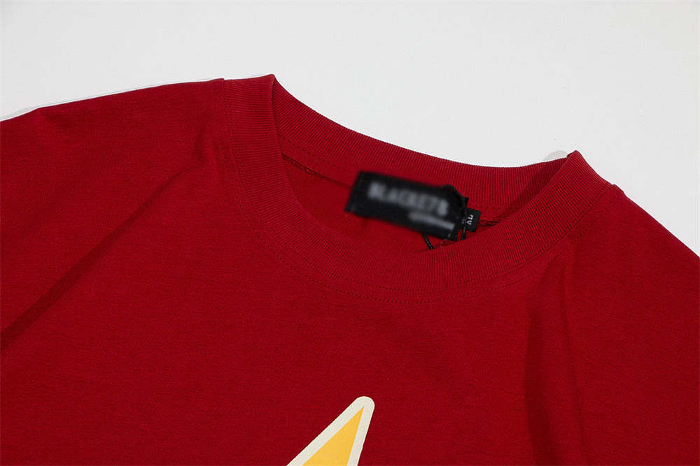 Large-Area Printed Short-sleeved T-shirt For Men