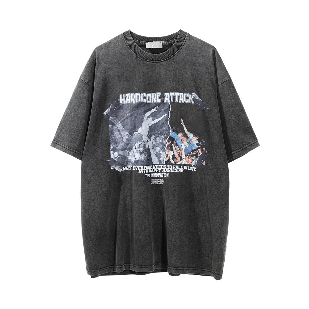 Distressed Round Neck T-shirt For Men